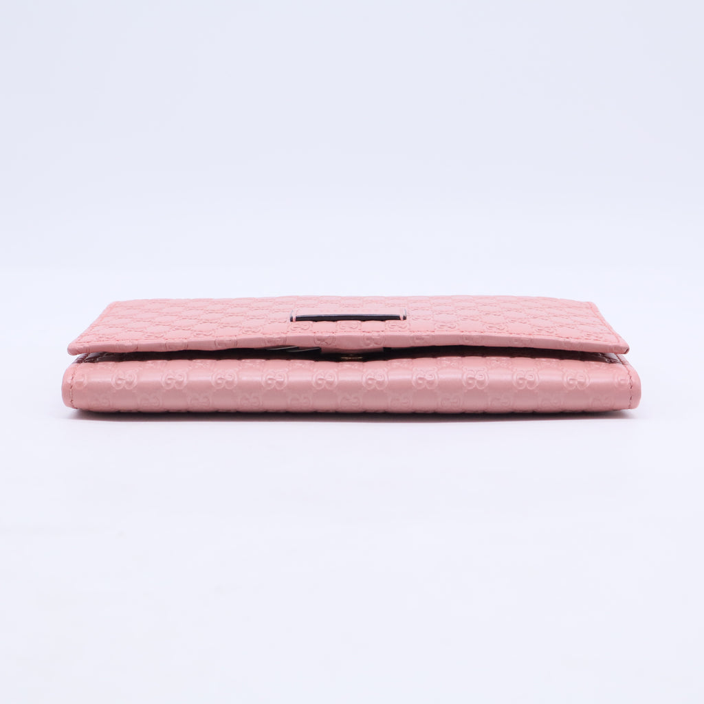 Microguccissima Continental Wallet in Soft Pink W20355