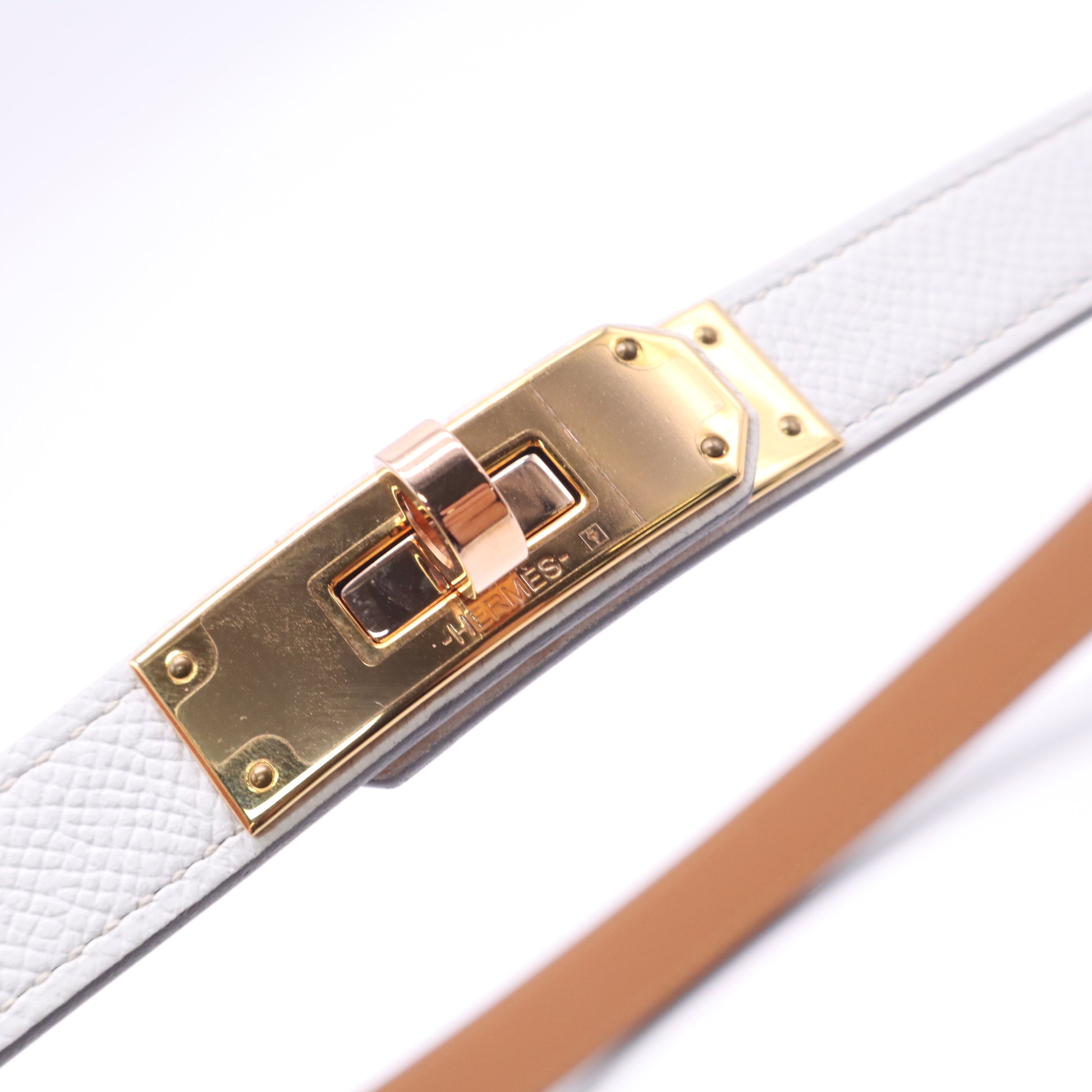 Hermes Epsom Kelly Belt White Twins LDJ5010