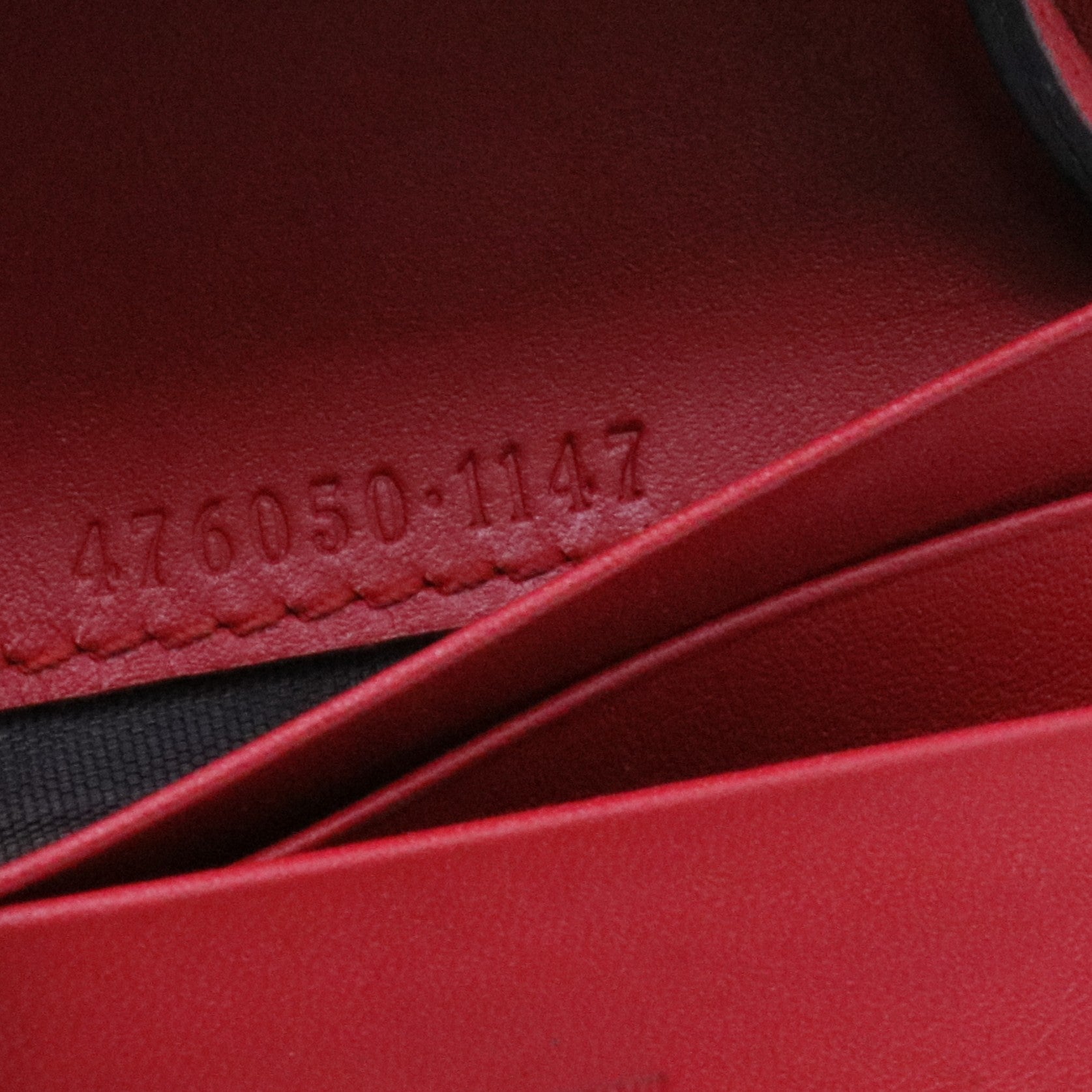 Cherry GG Compact Wallet Card Case Supreme Leather