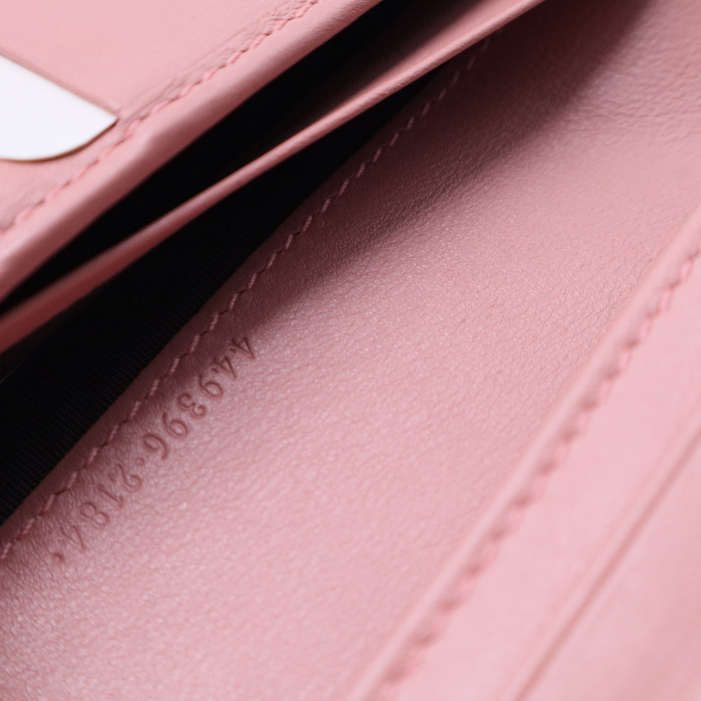 Microguccissima Continental Wallet in Soft Pink W20355