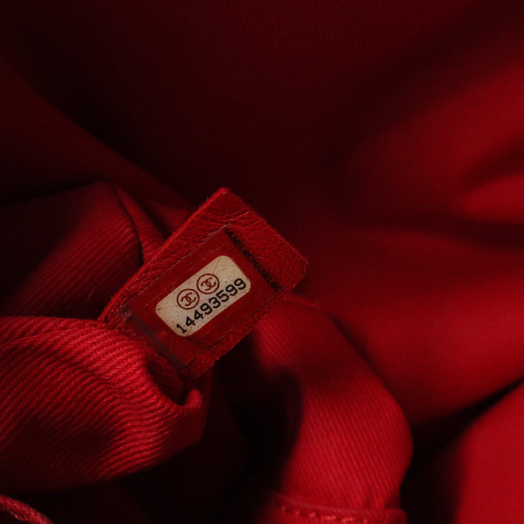 Red Large Glazed Calfskin Mademoiselle Bowling Bag unboxing