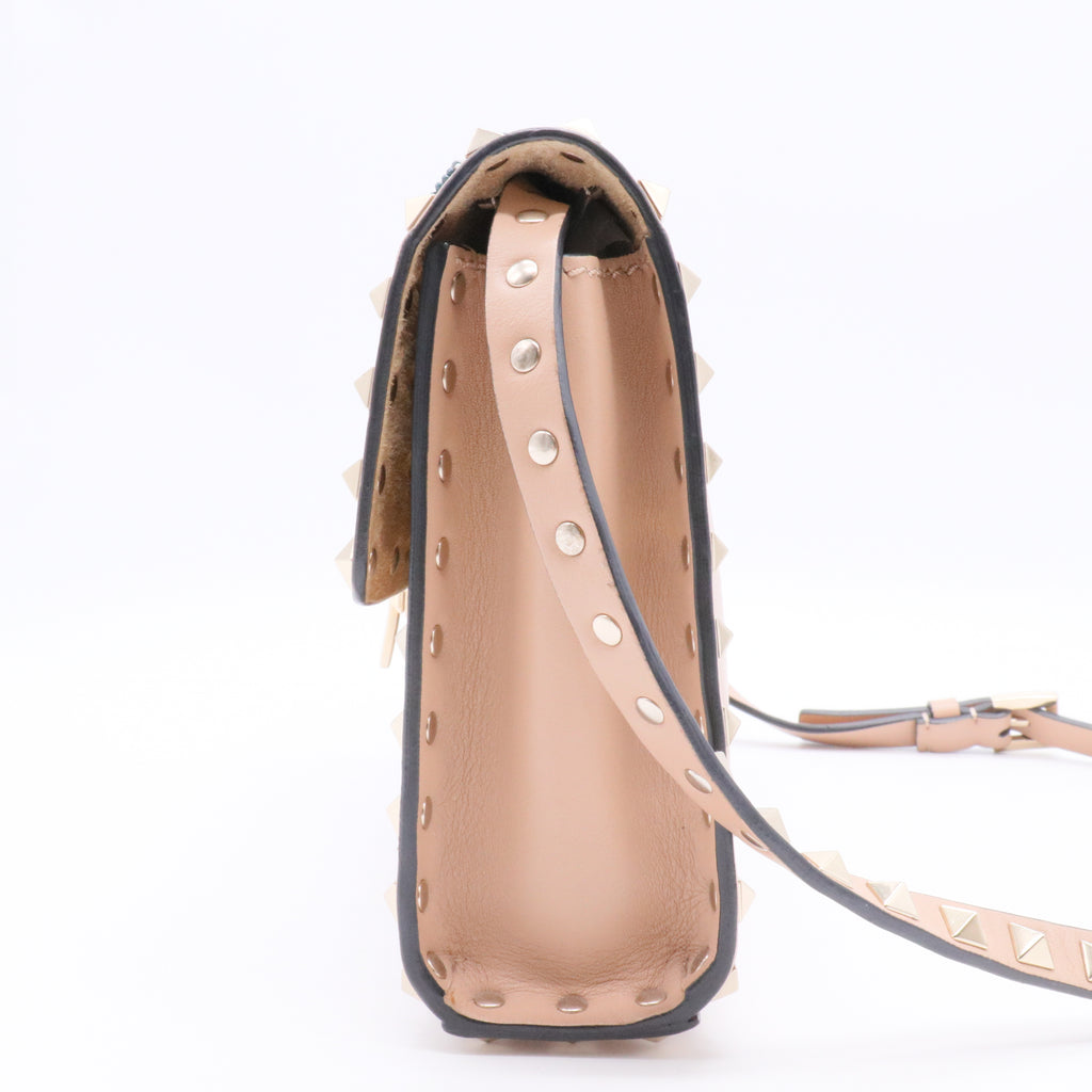 Beaded Butterfly Leather Shoulder Bag