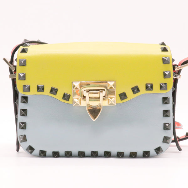 Rockstud Flip Lock Flap Bag Leather Mini