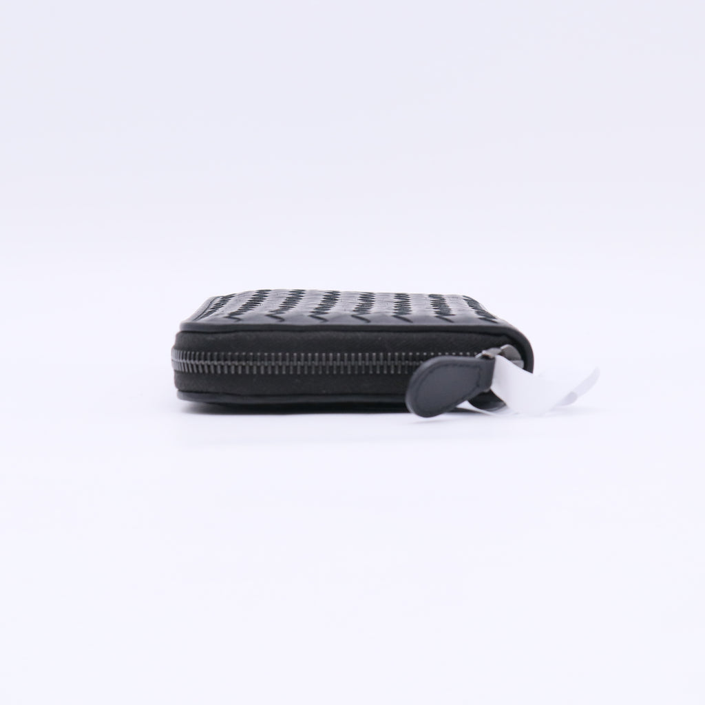 Bottega Veneta Intrecciato Zip-Around Long Wallet in Black W23071