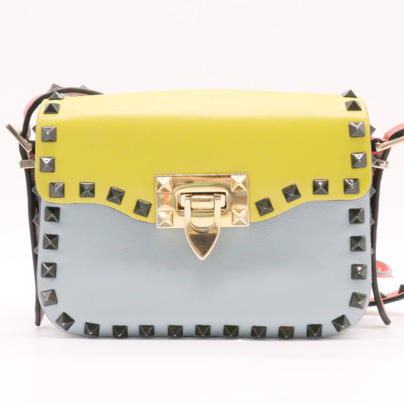 Rockstud Flip Lock Flap Bag Leather Mini