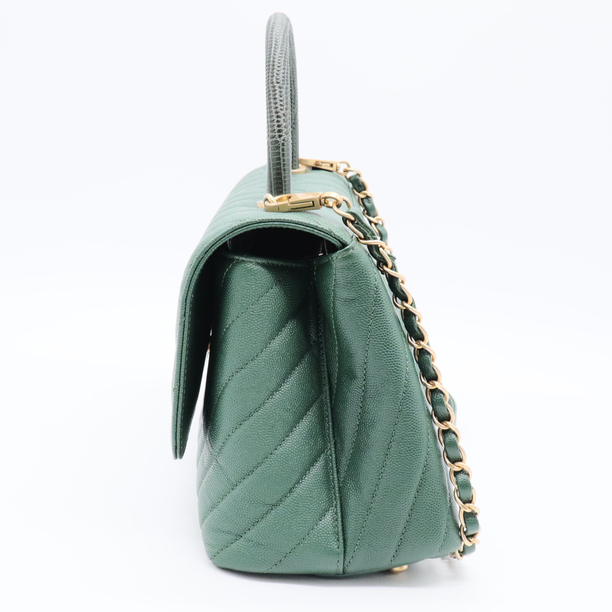 Coco Top Handle Bag Chevron Caviar Small  Unboxing twins