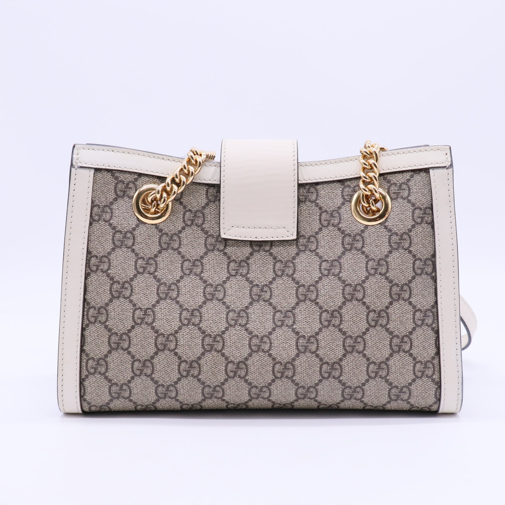 Padlock Chain Tote GG Coated Canvas Small