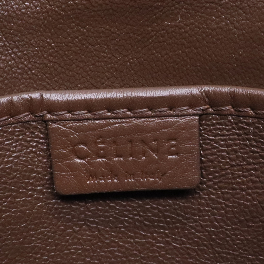 Tricolor Luggage Bag Leather Nano