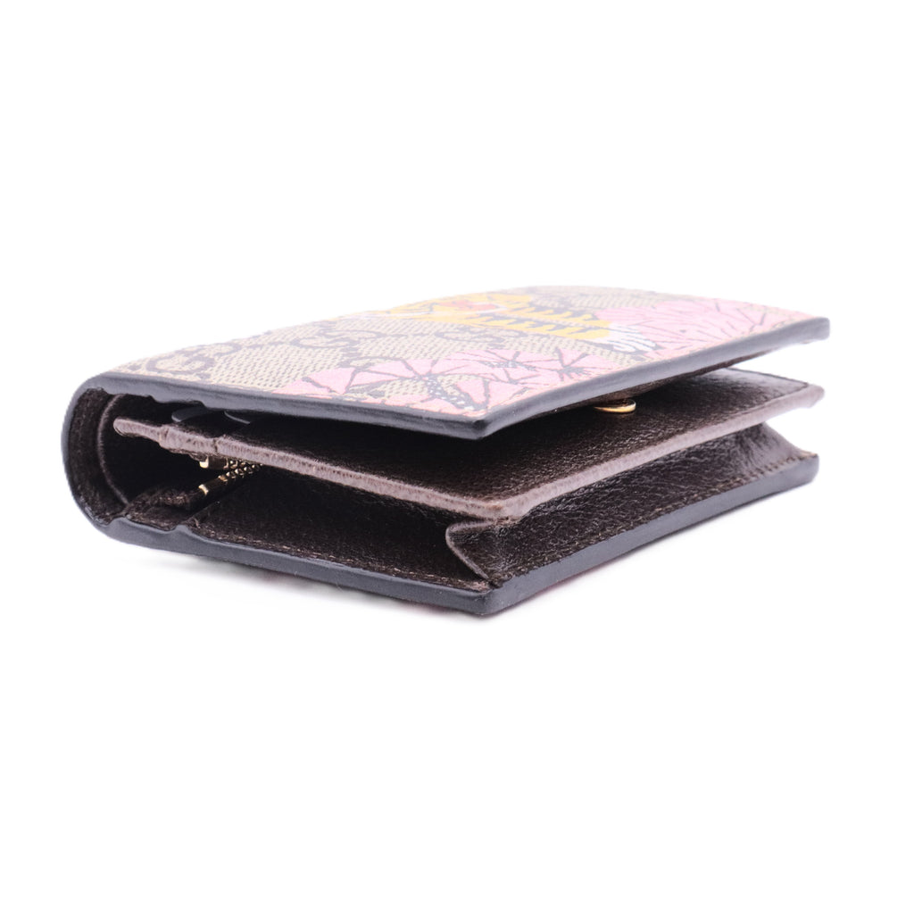 Beige GG Supreme Canvas Tiger Card Case