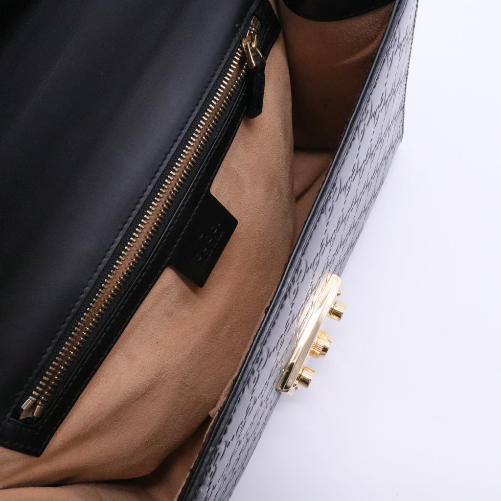 Padlock Shoulder Bag Guccissima Leather Medium Twins