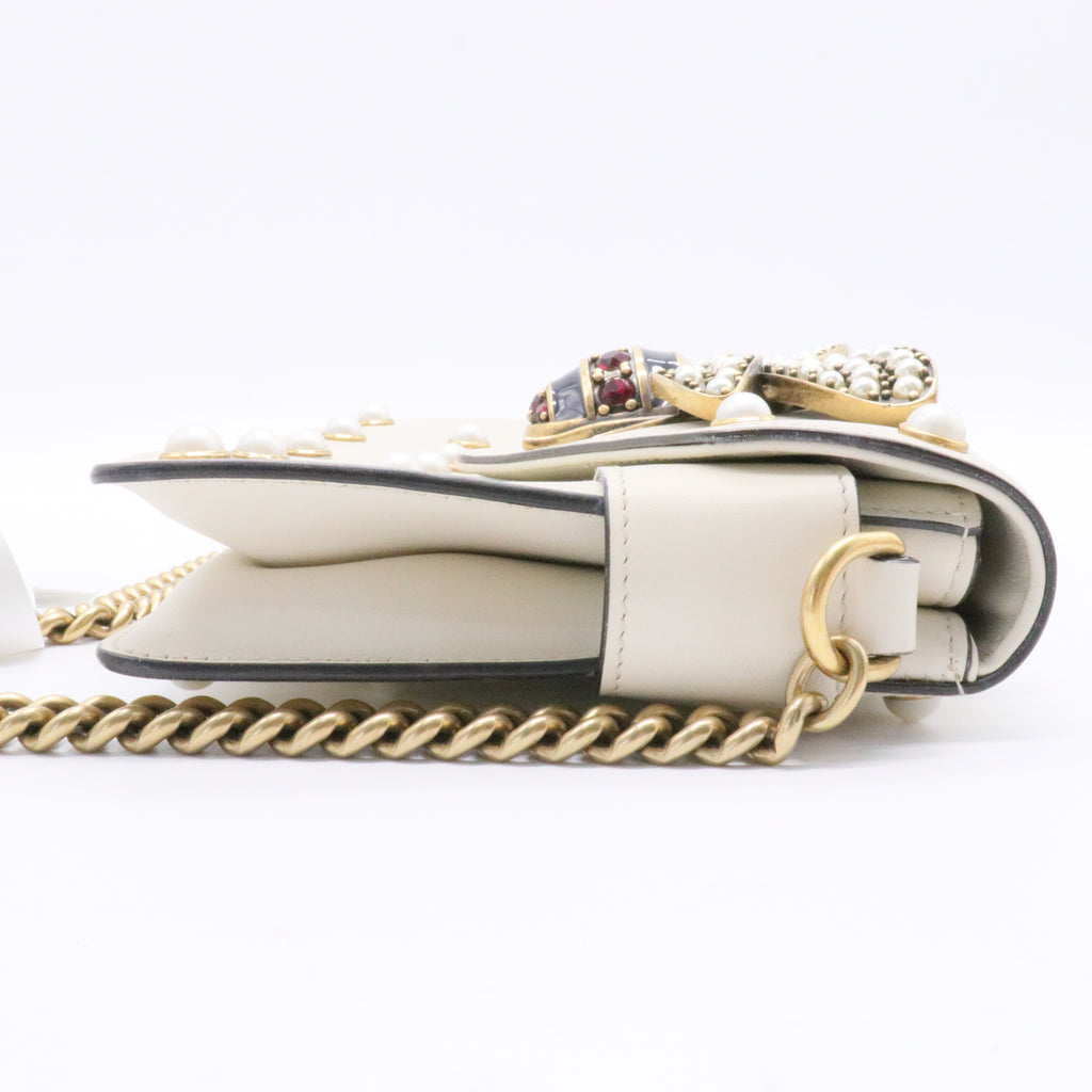 Animalier Broadway Bow Flap Bag Embellished Leather Mini