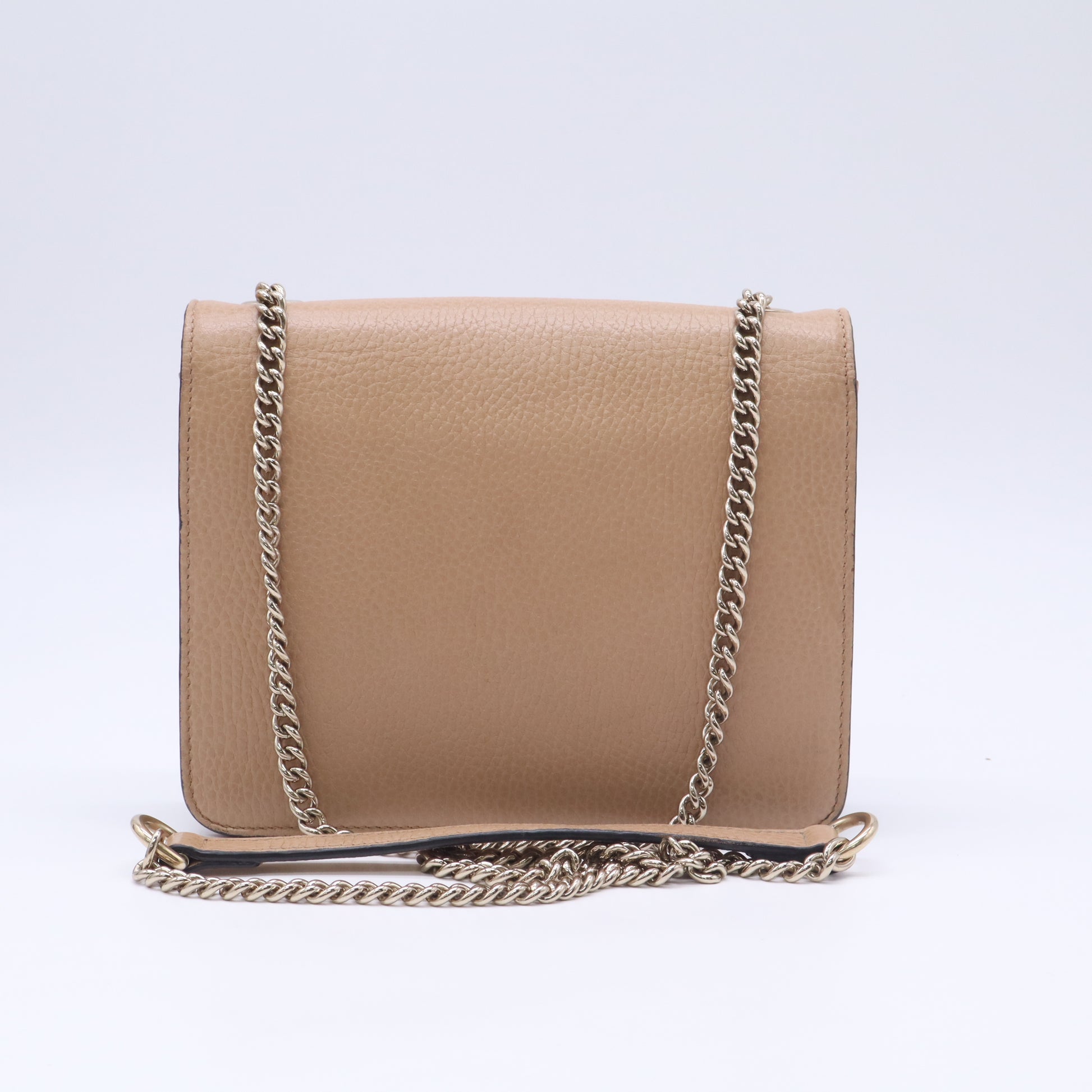 Gucci Dollar Calfskin Small Interlocking G Flap Shoulder Bag B23590