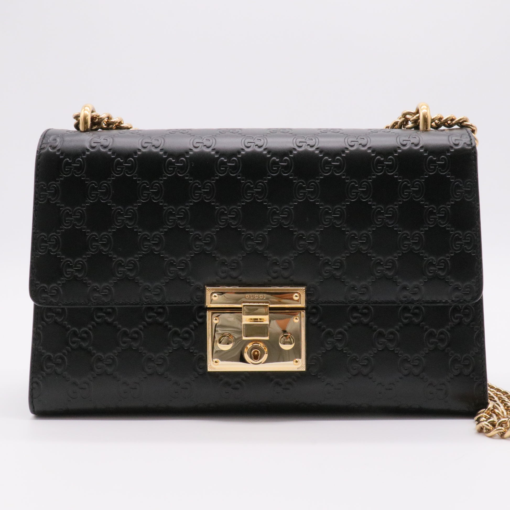 Padlock Shoulder Bag Guccissima Leather Medium Twins