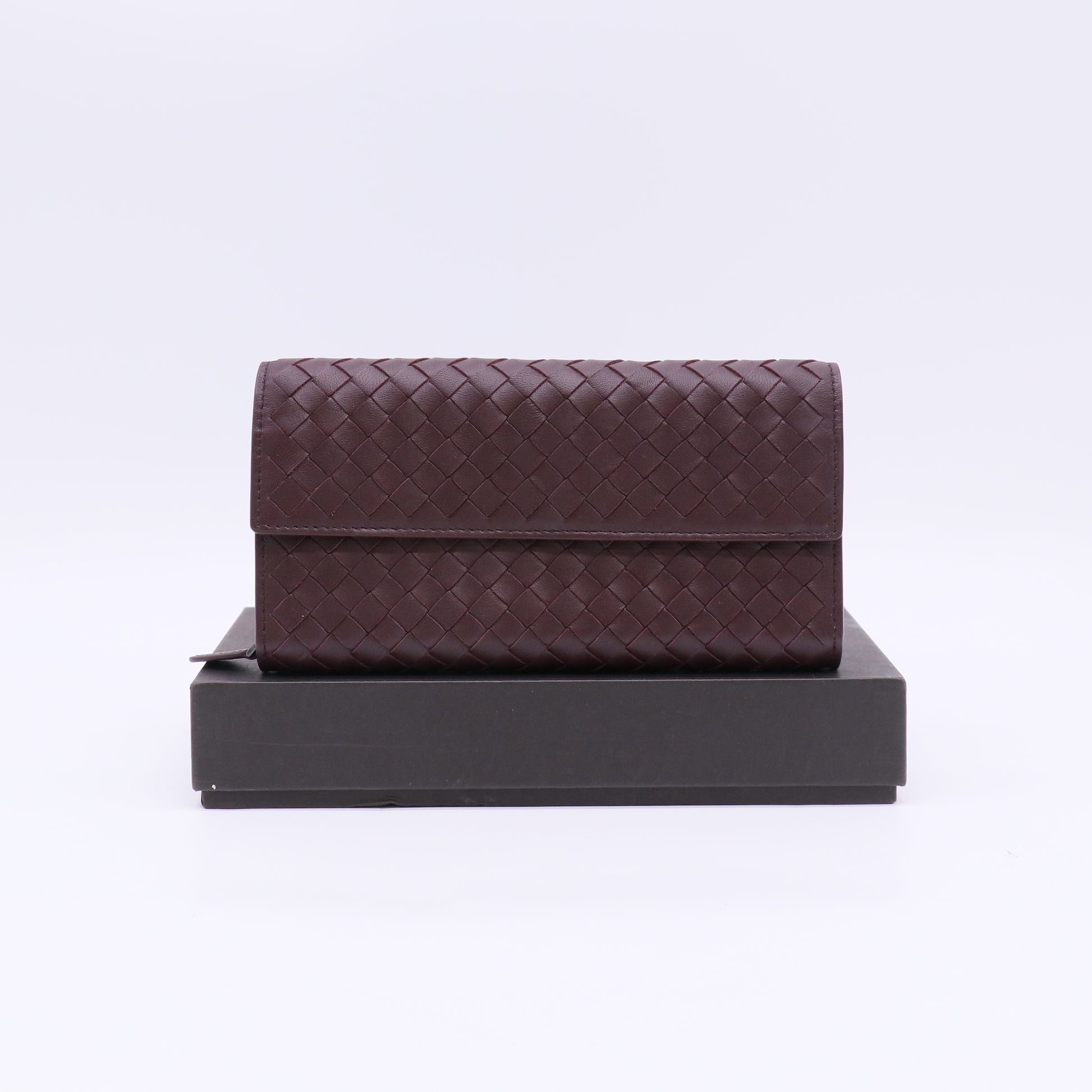 Bottega Veneta Intrecciato Nappa Continental Flap Wallet W23073