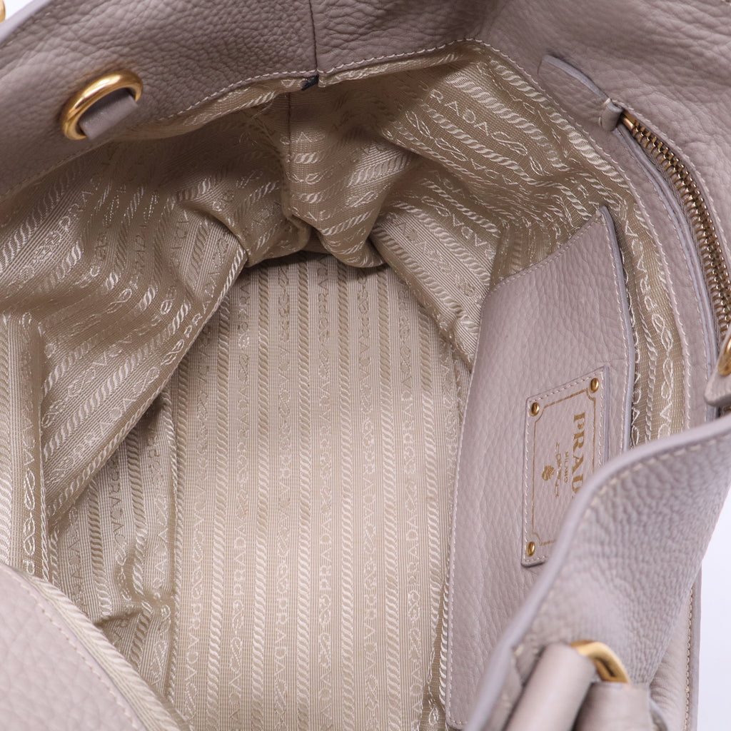 Grey Leather 2Way Tote Bag B20235