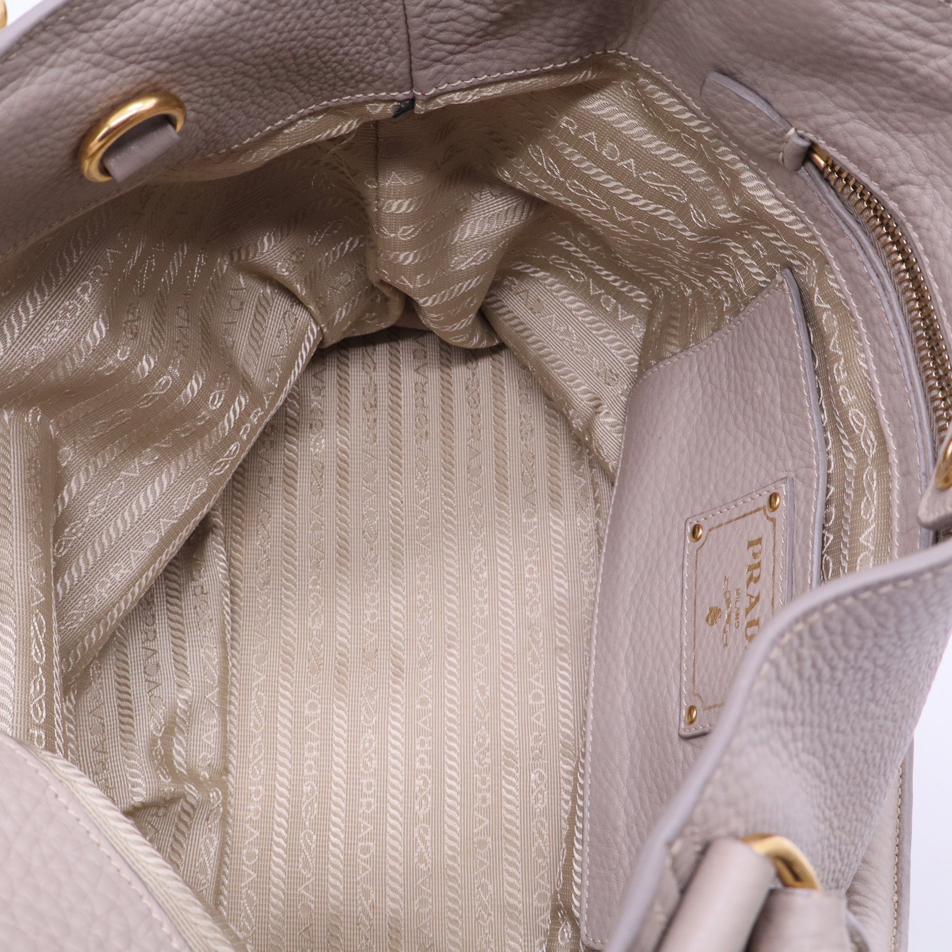 Grey Leather 2Way Tote Bag B20235