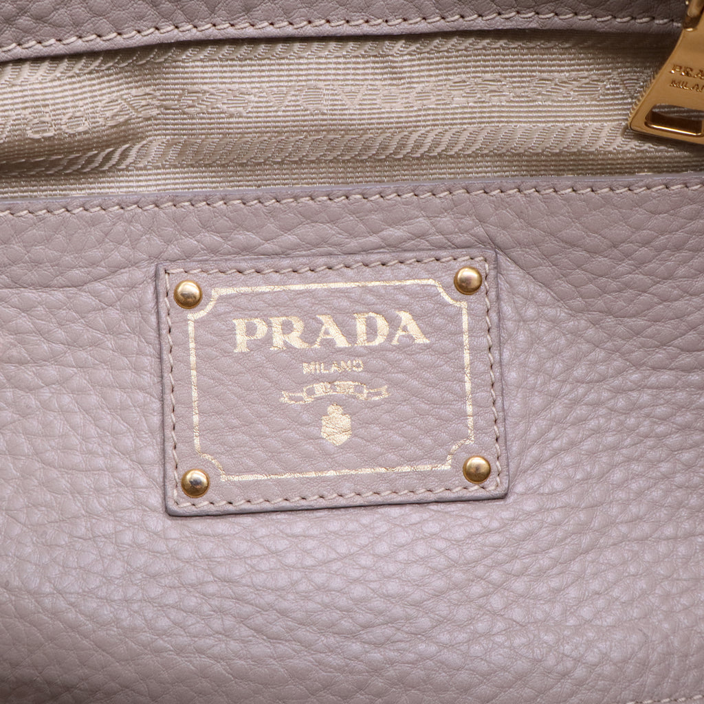 Grey Leather 2Way Tote Bag B20235