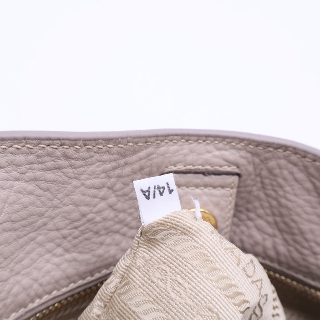 Grey Leather 2Way Tote Bag B20235