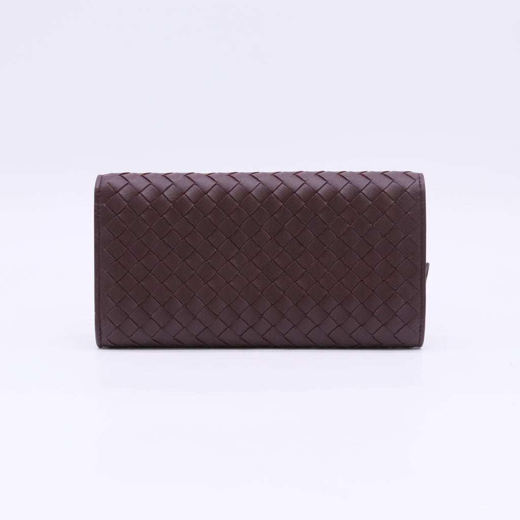 Bottega Veneta Intrecciato Nappa Continental Flap Wallet W23073