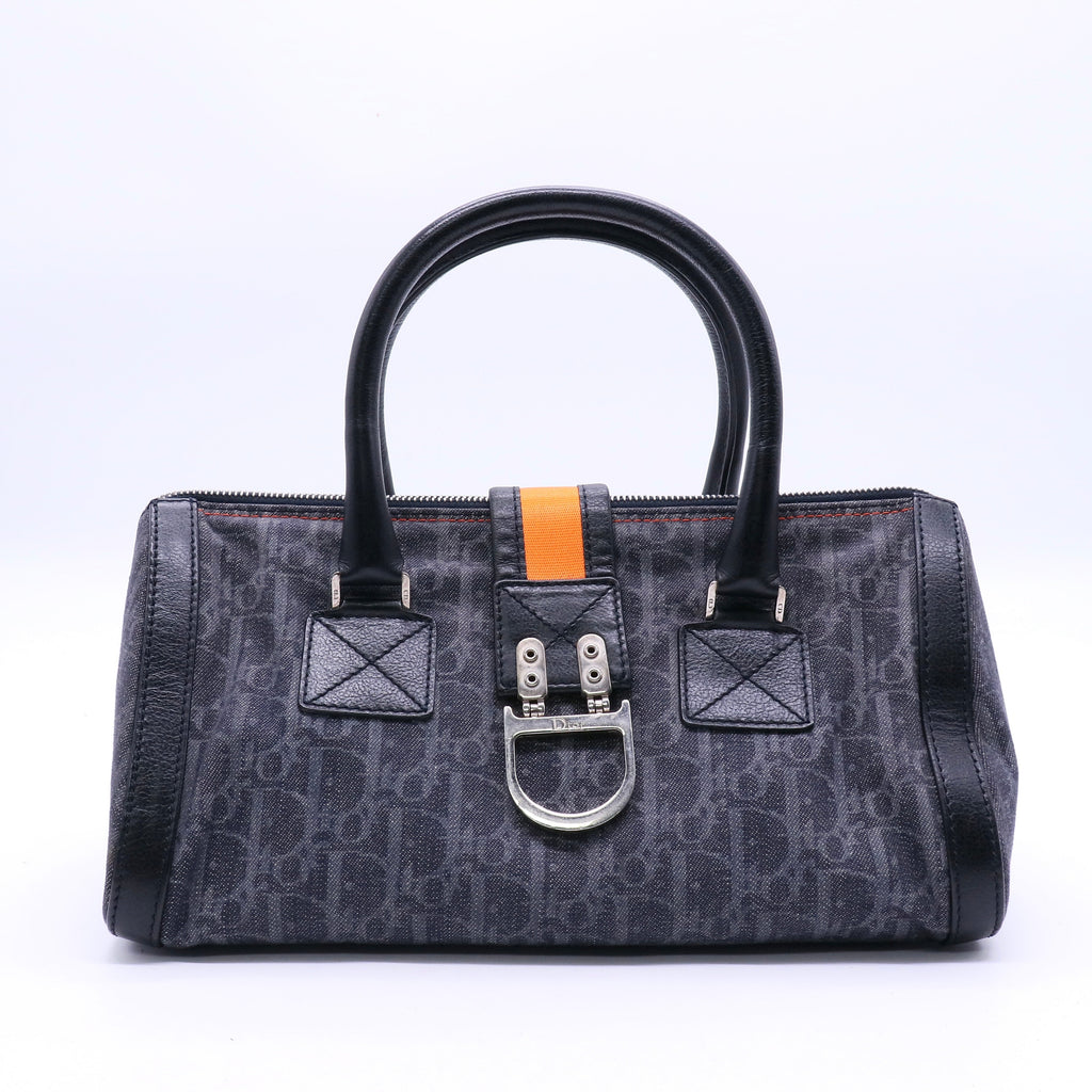 Flight Boston Bag Diorissimo Canvas Twins B21347