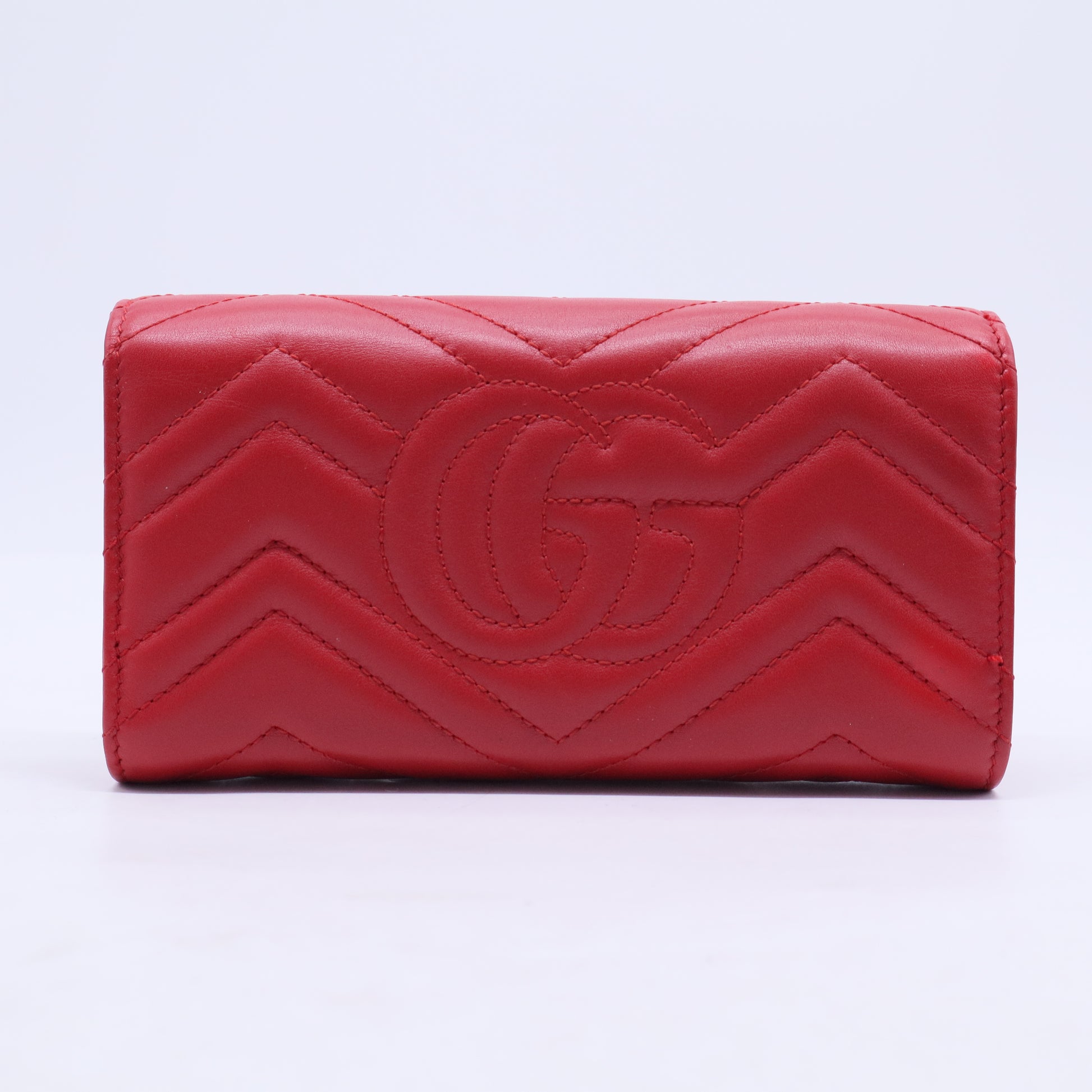 GG Marmont Continental Wallet in Red Soft Leather W20357