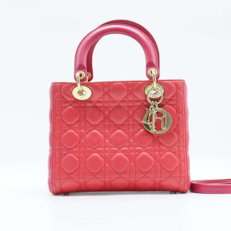 Lady Dior Bag Cannage Quilt Lambskin Medium