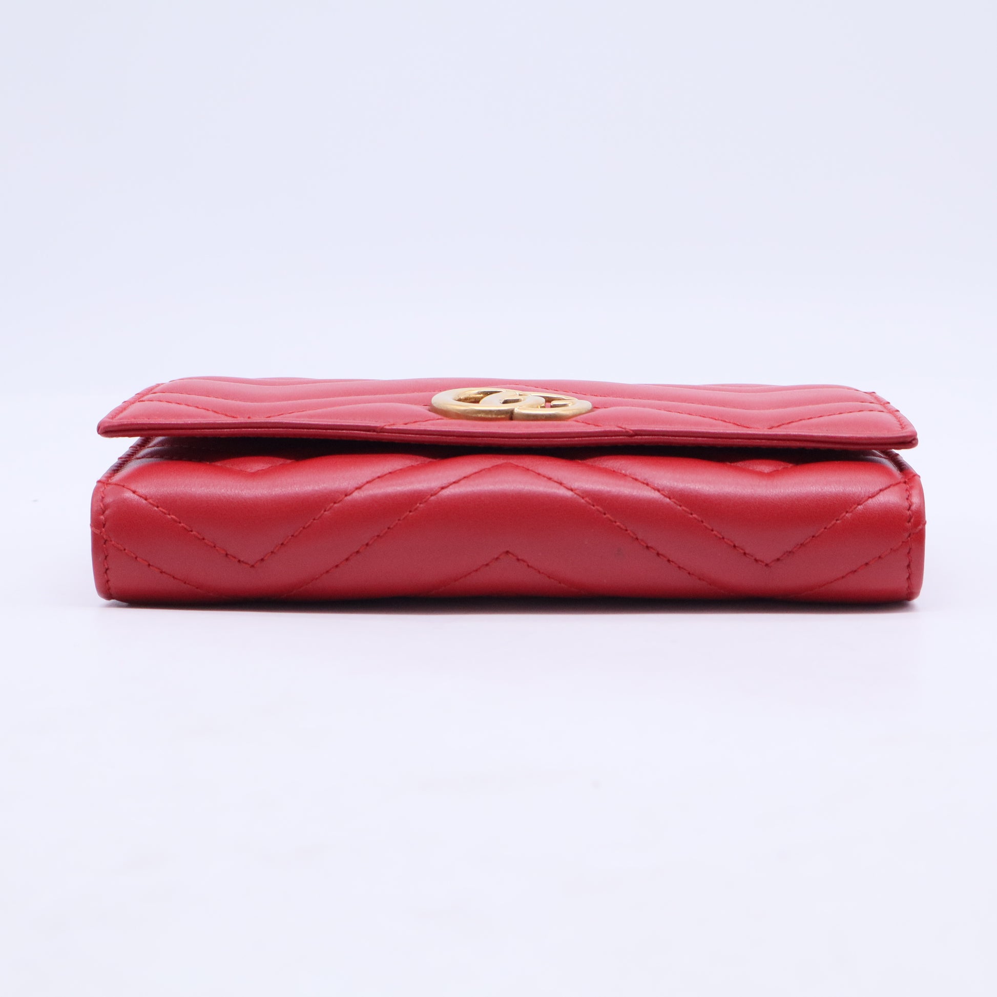 GG Marmont Continental Wallet in Red Soft Leather W20357
