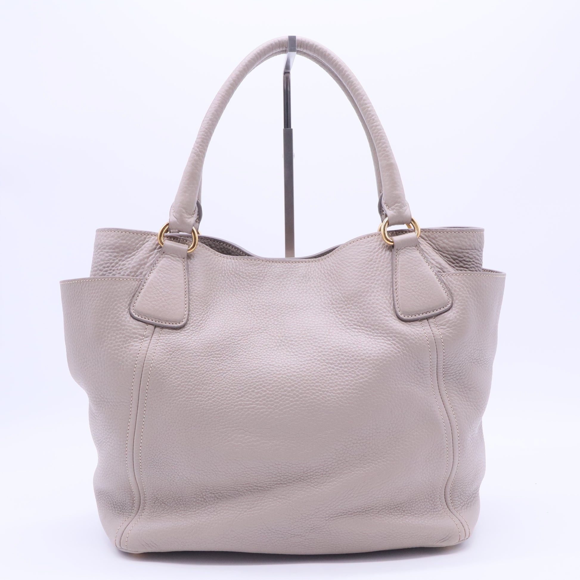 Grey Leather 2Way Tote Bag B20235