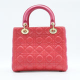 Lady Dior Bag Cannage Quilt Lambskin Medium