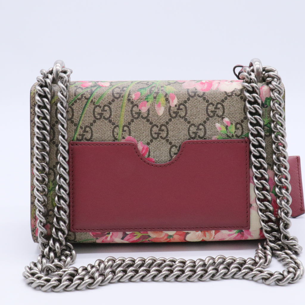 Padlock Shoulder Bag Blooms Print GG Coated Canvas Small
