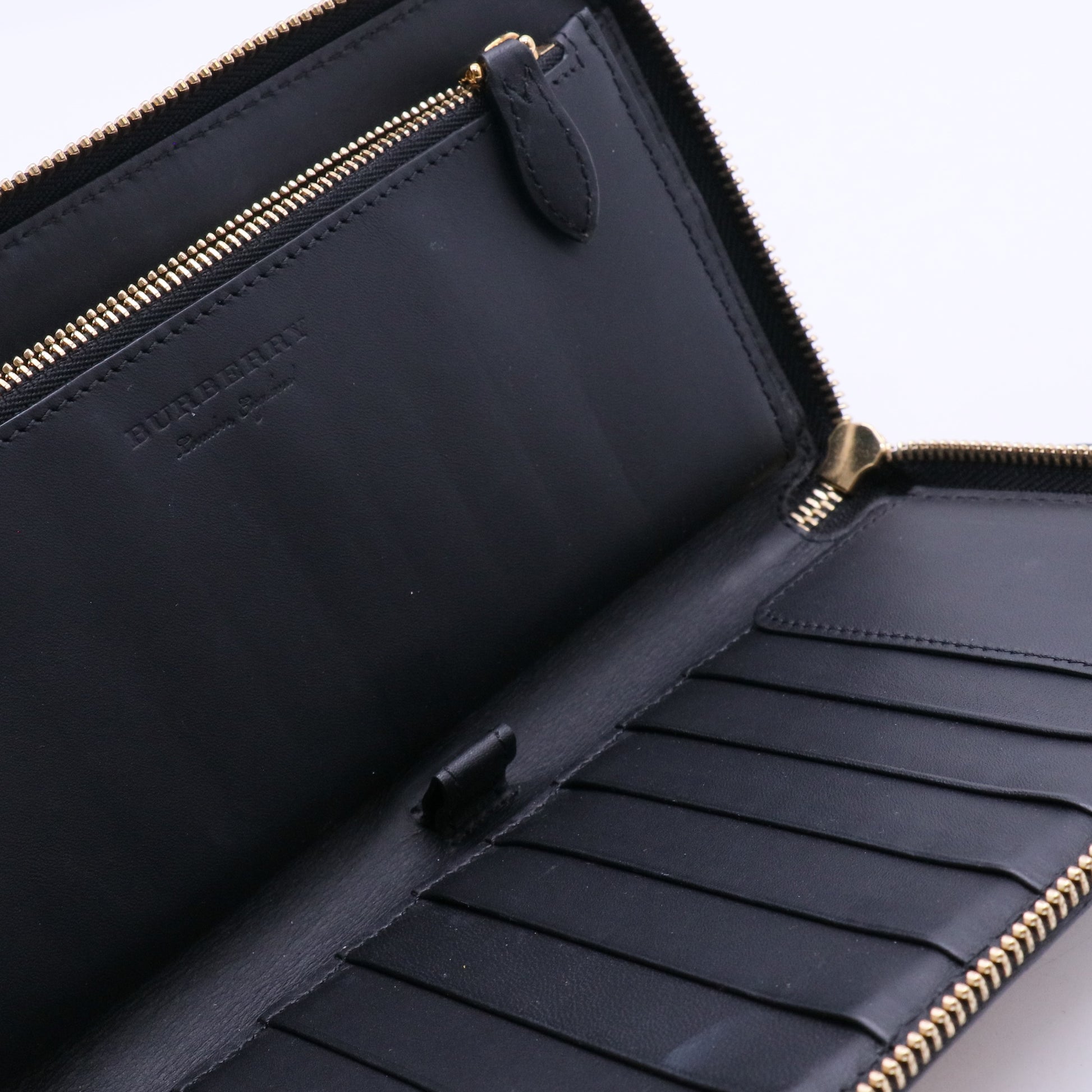 Haymarket check and leather wallet