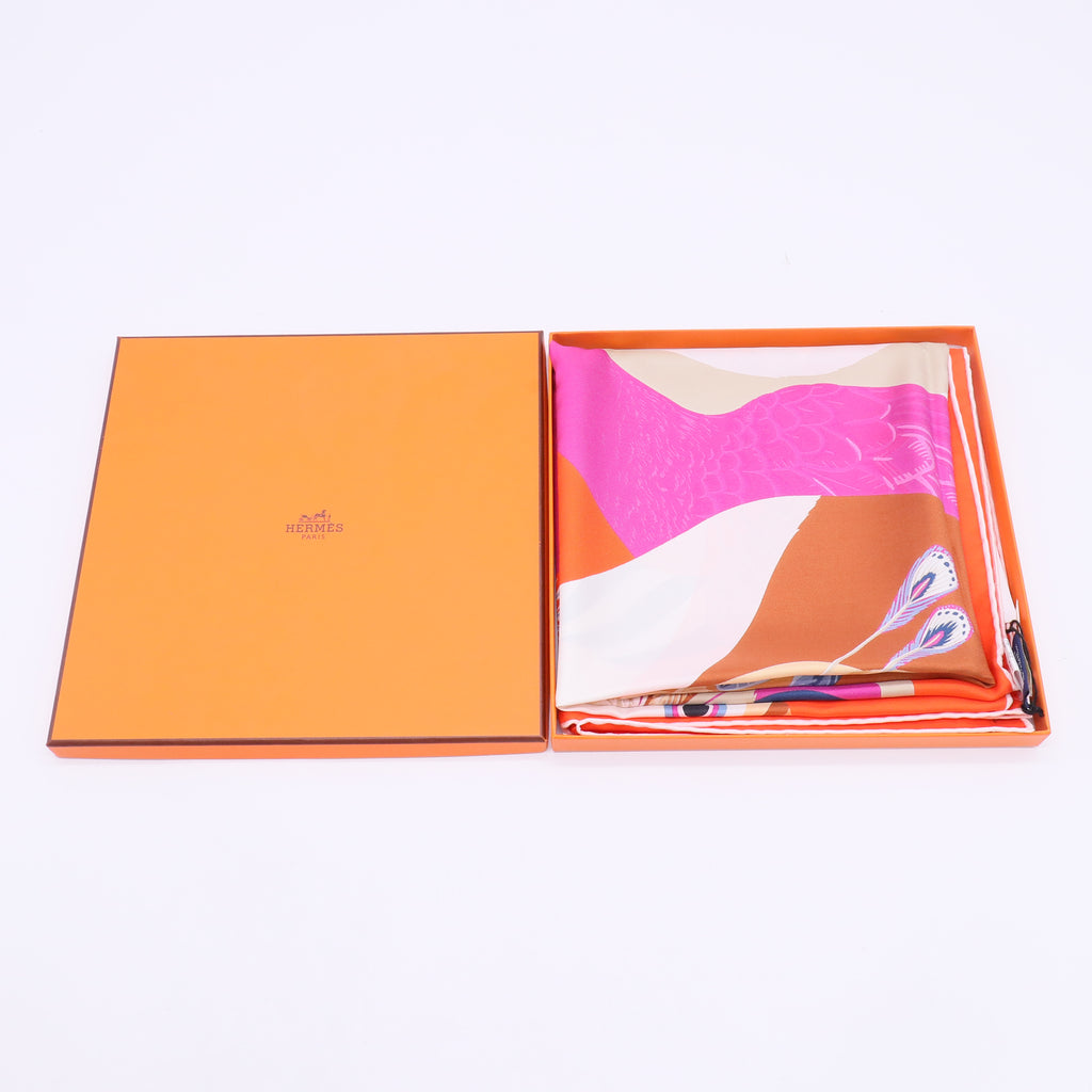 Hermès "Toucans de Paradis" silk scarf W23075