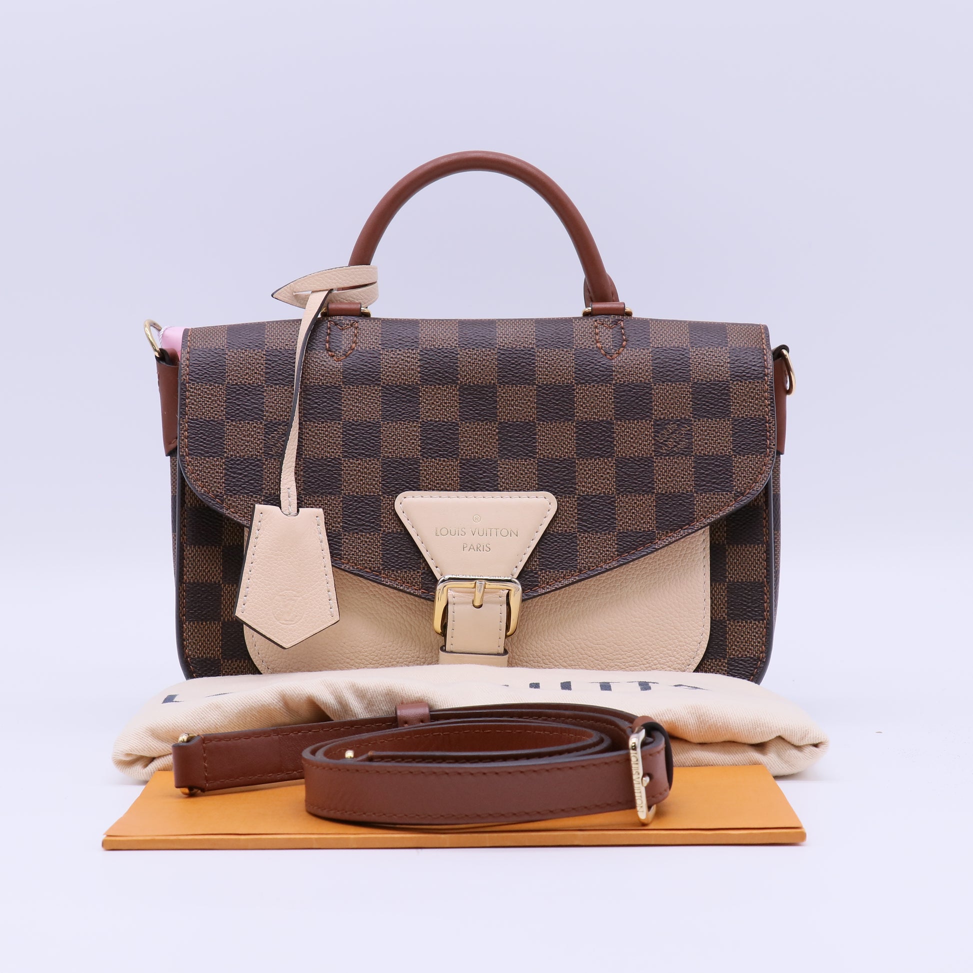 Louis Vuitton Damier Ebene Beaumarchais Creme twins LDJ4185