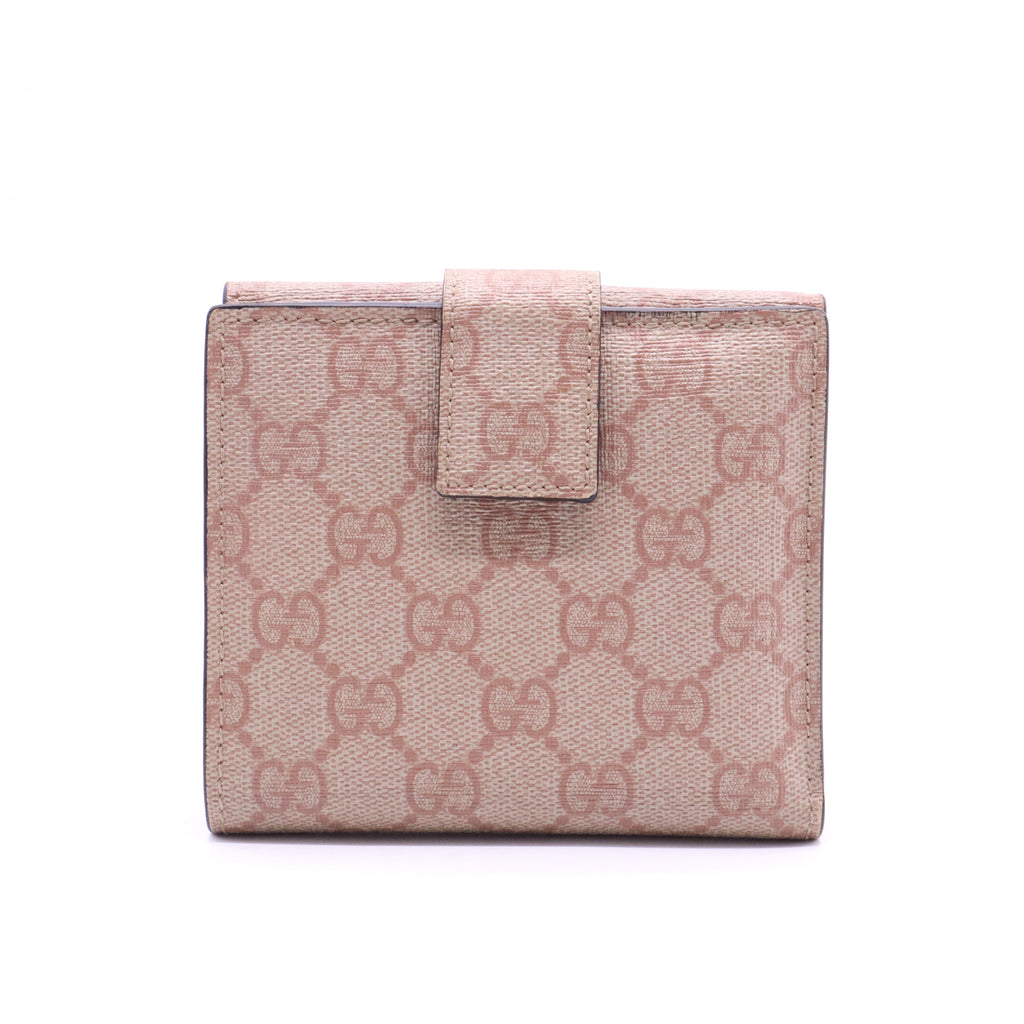 GG Supreme Monogram GG Pierce French Flap Wallet