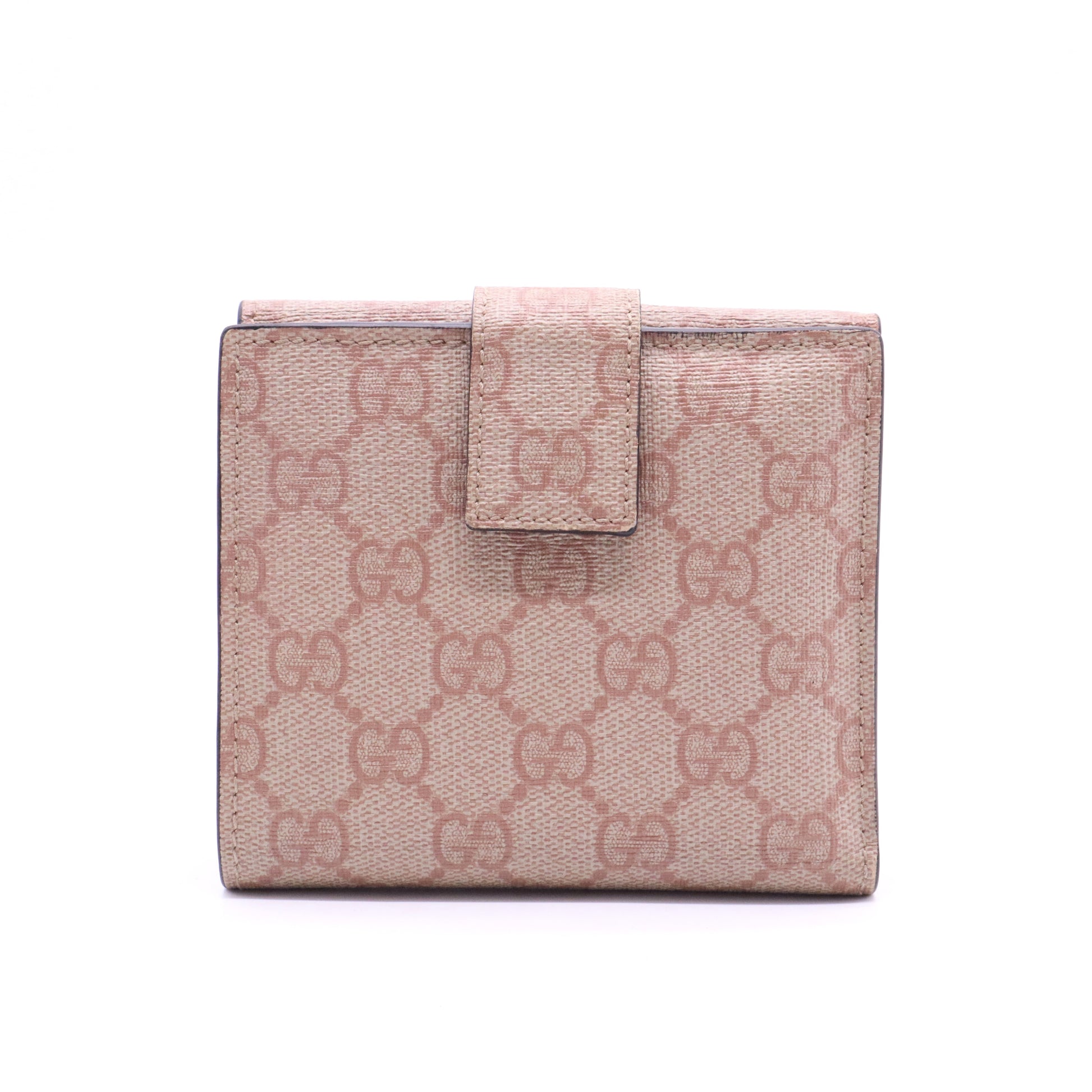 GG Supreme Monogram GG Pierce French Flap Wallet