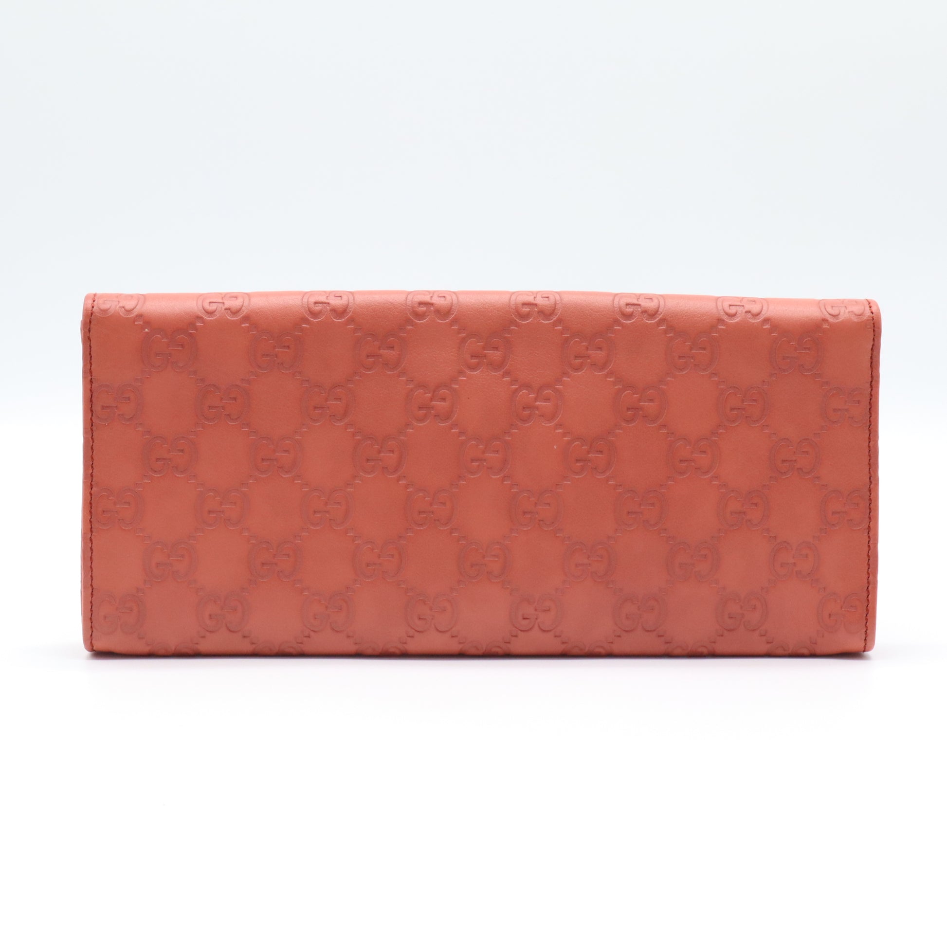 Gucci Microguccissima Patent Leather Bow Continental Wallet W21613