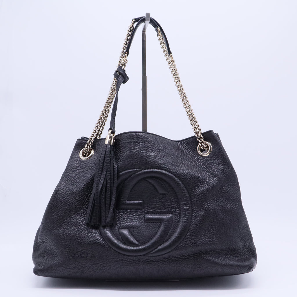 Gucci Soho Chain Strap Shoulder Bag Leather Medium twins b20209