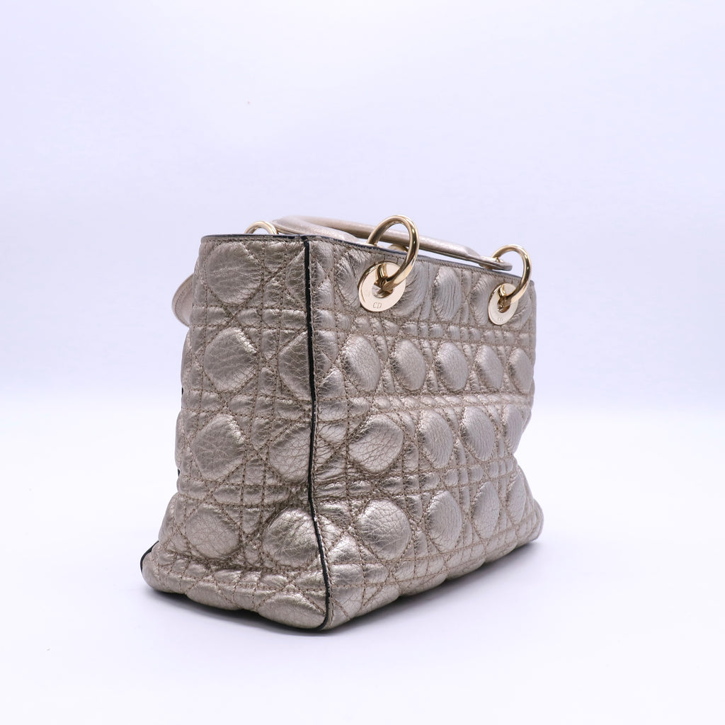 Lady Dior Bag Cannage Quilt Patent Medium Twins LDJ3670