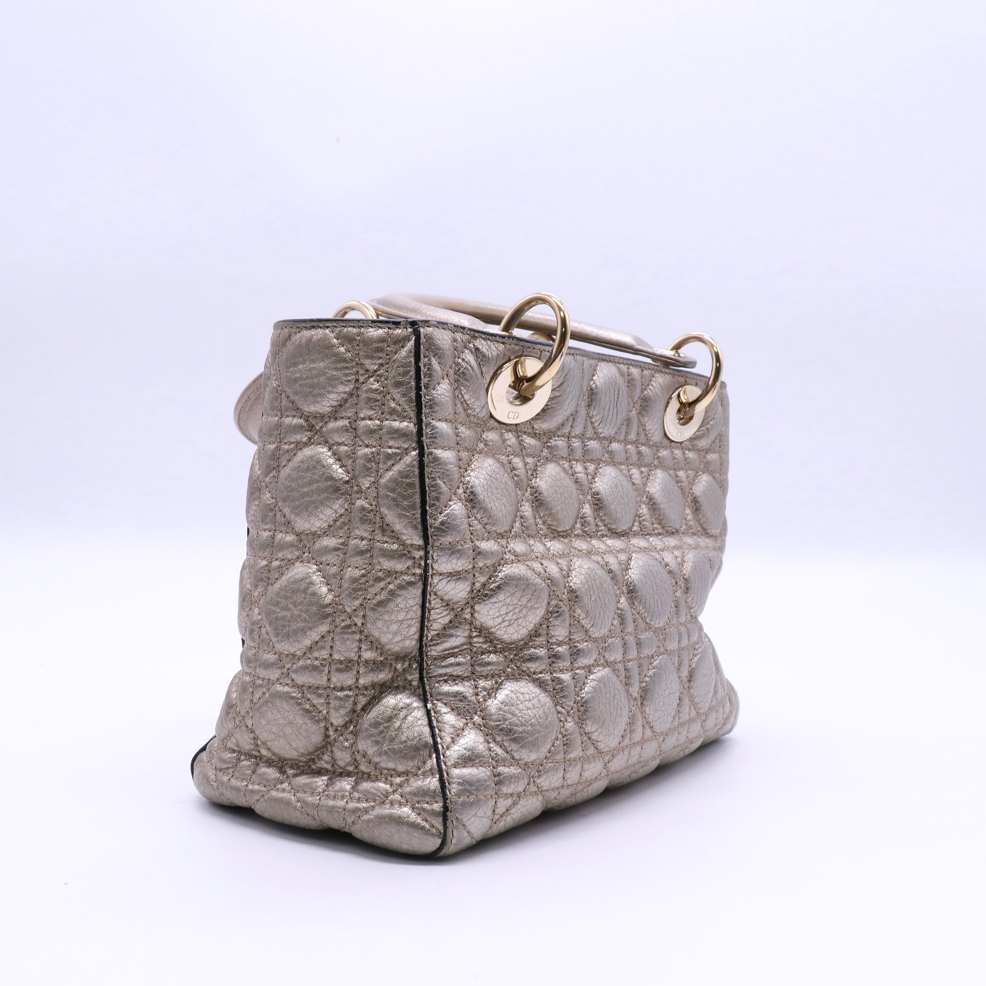 Lady Dior Bag Cannage Quilt Patent Medium Twins LDJ3670