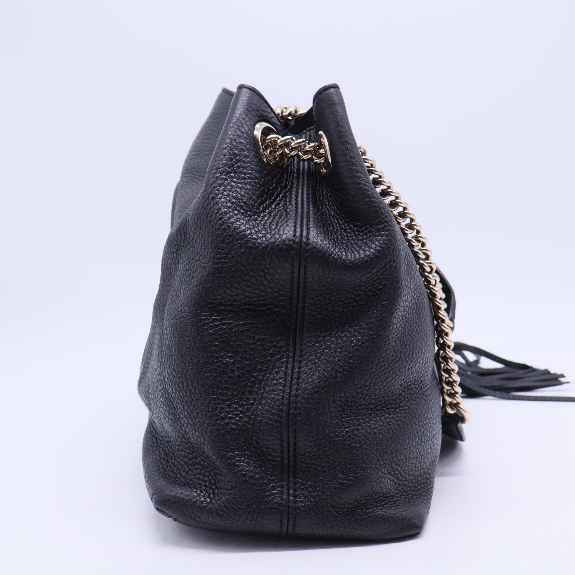 Gucci Soho Chain Strap Shoulder Bag Leather Medium twins b20209