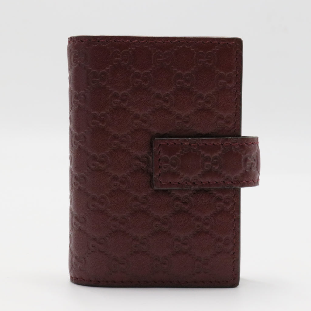 GG Signature Leather Compact Wallet