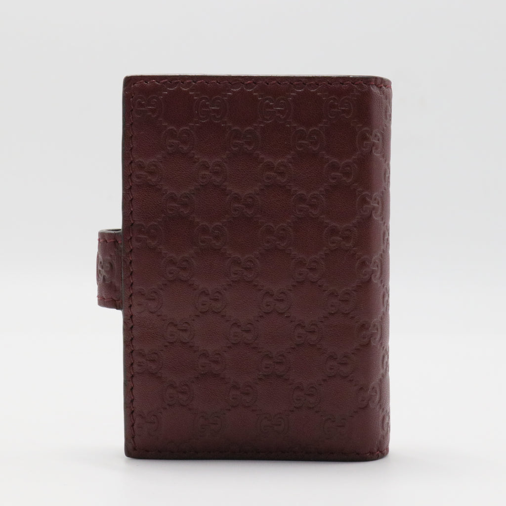 GG Signature Leather Compact Wallet