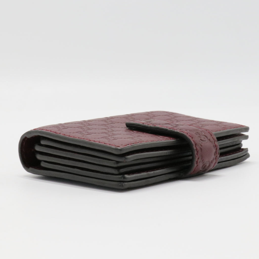 GG Signature Leather Compact Wallet