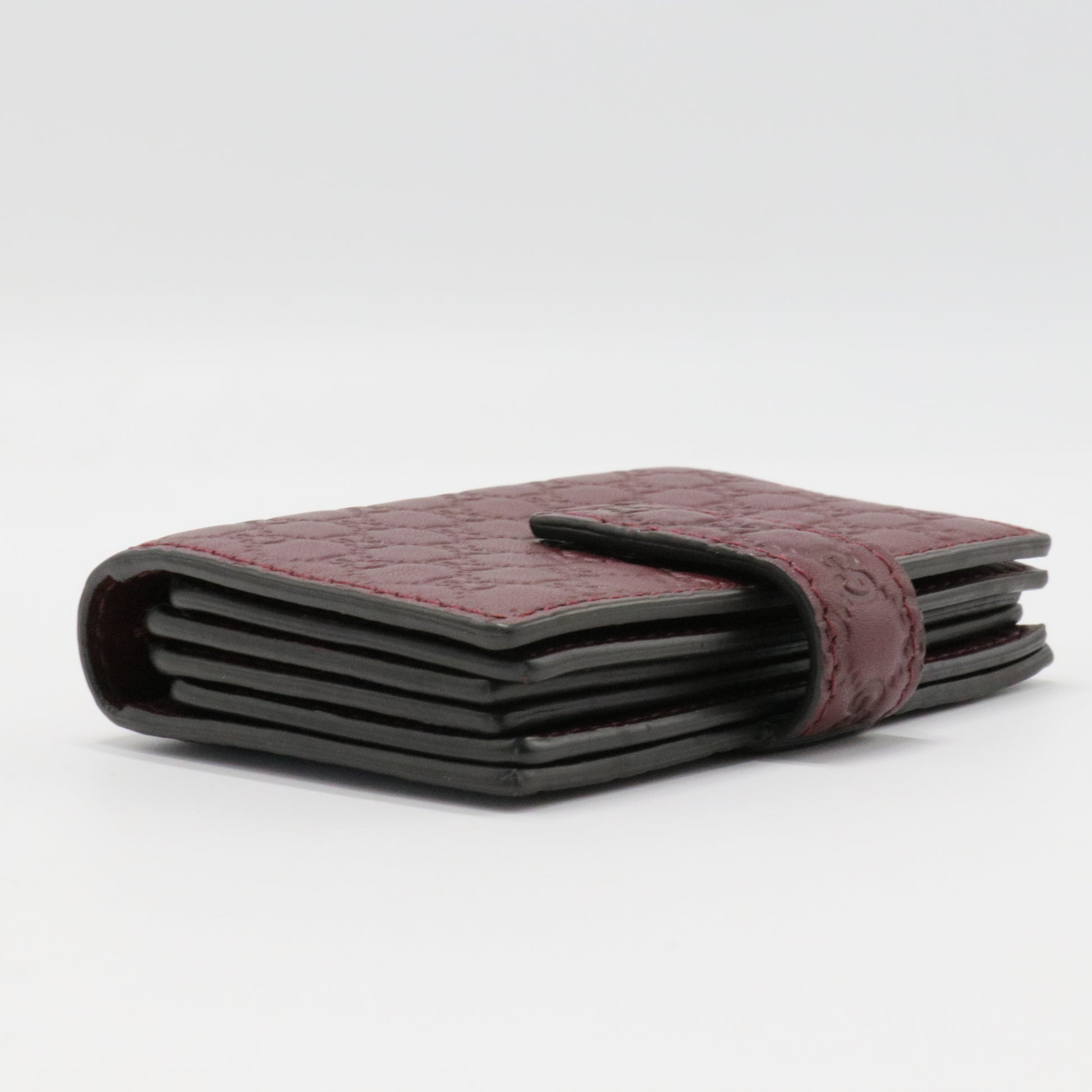 GG Signature Leather Compact Wallet