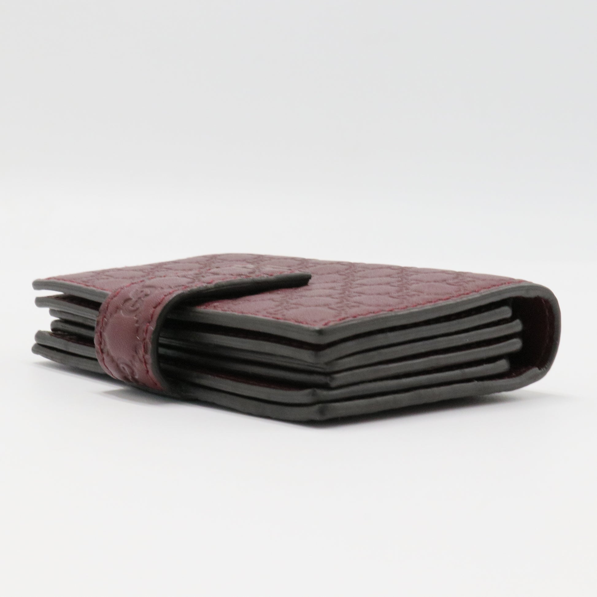 GG Signature Leather Compact Wallet