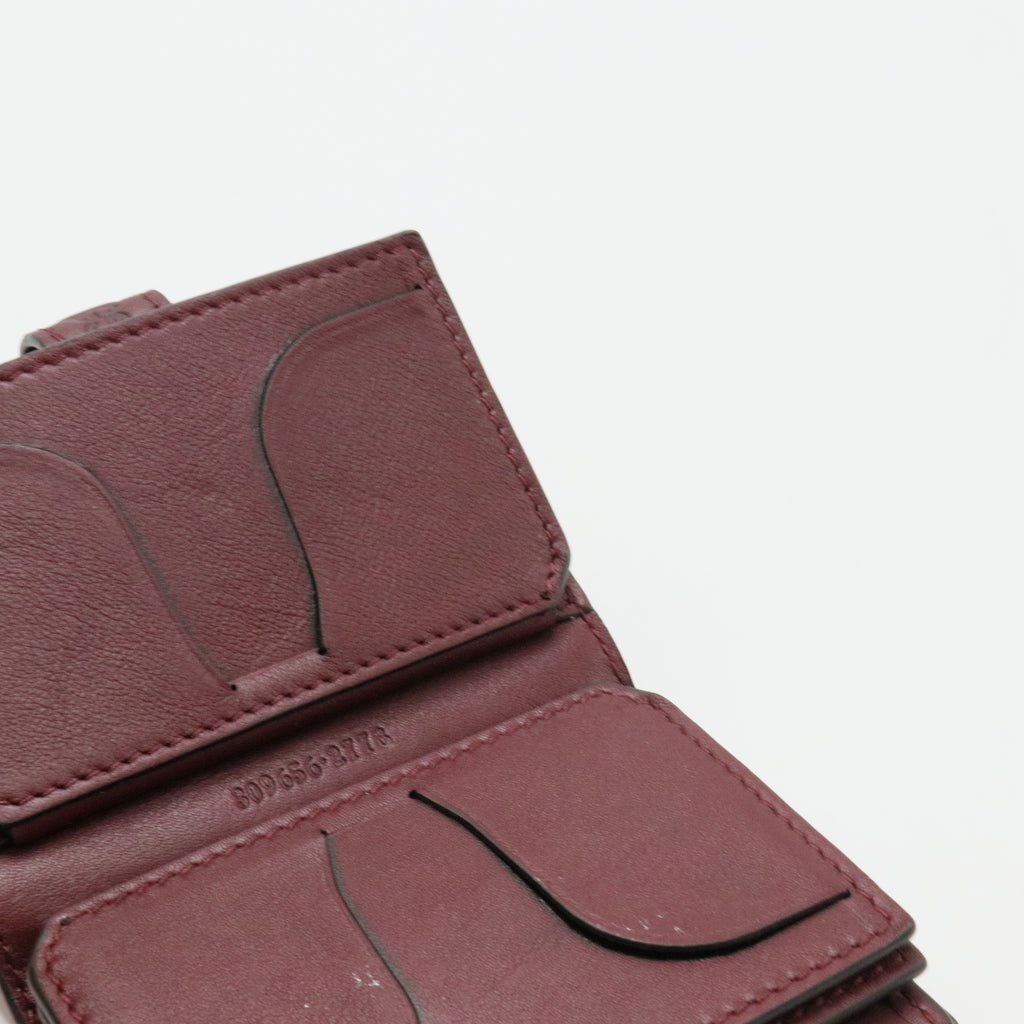 GG Signature Leather Compact Wallet