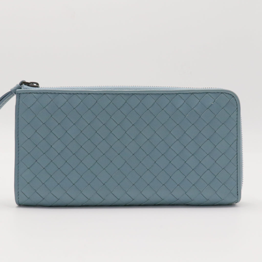 Nappa Intrecciato Zip Around Wallet