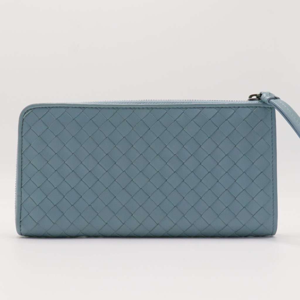 Nappa Intrecciato Zip Around Wallet