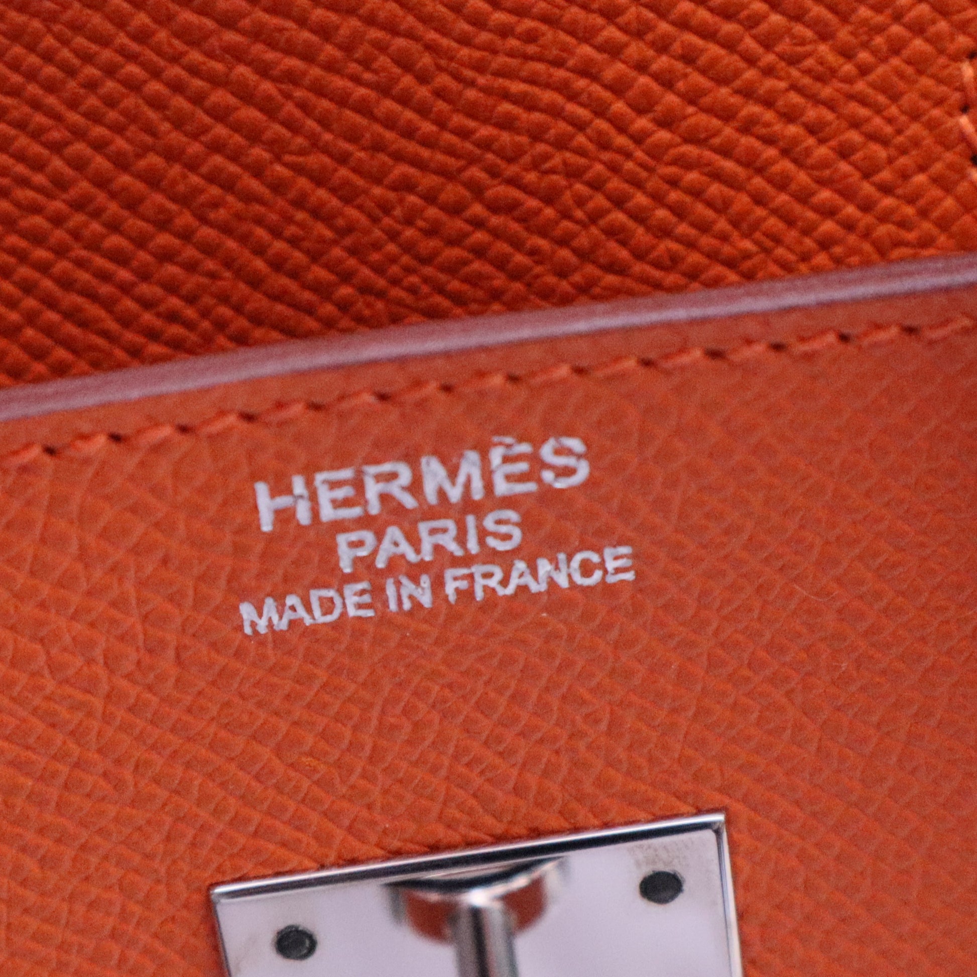 Birkin Handbag Orange H Epsom with Palladium Hardware 35