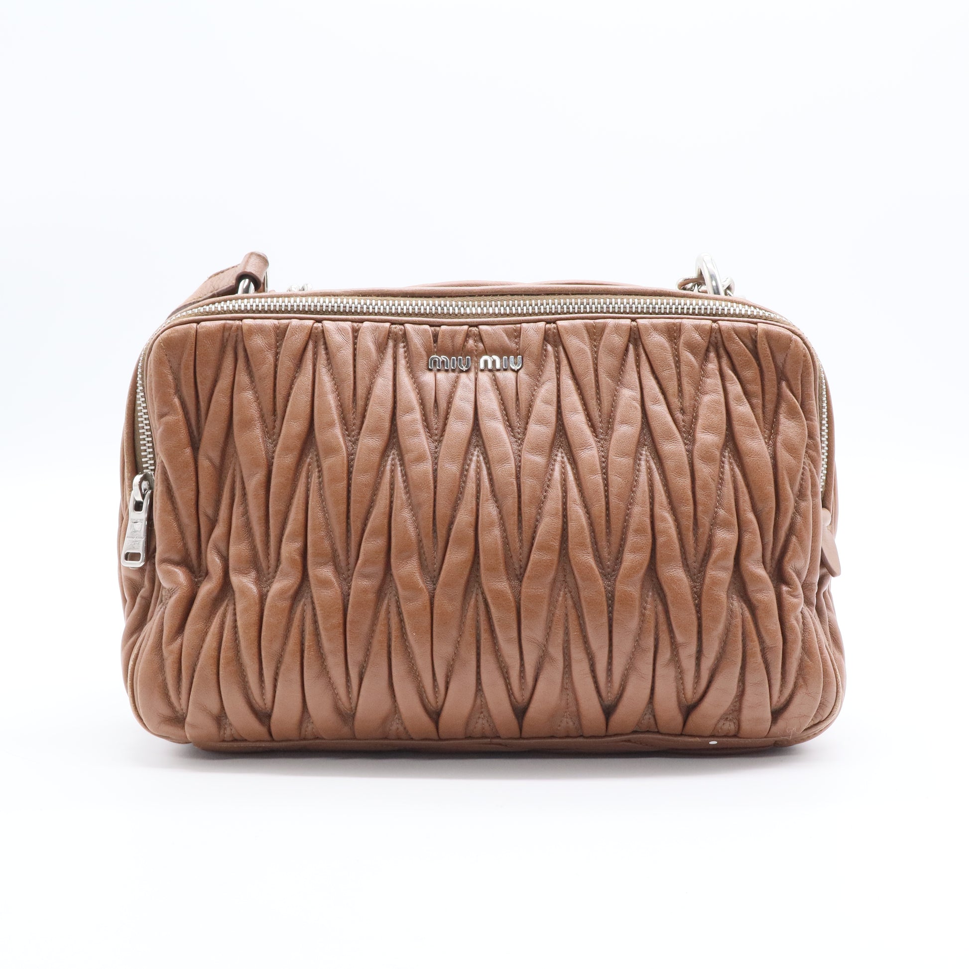 Miu Miu Nappa Matelasse Camera Bag Cammeo Twins LDJ2853